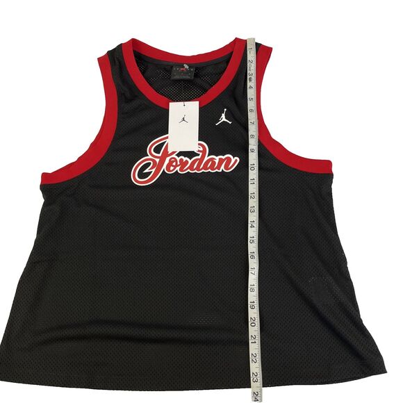 Nike Air Jordan Womens Jersey Tank Top Sz Medium Number 23 Black and Red NEW NWT - Picture 7 of 7